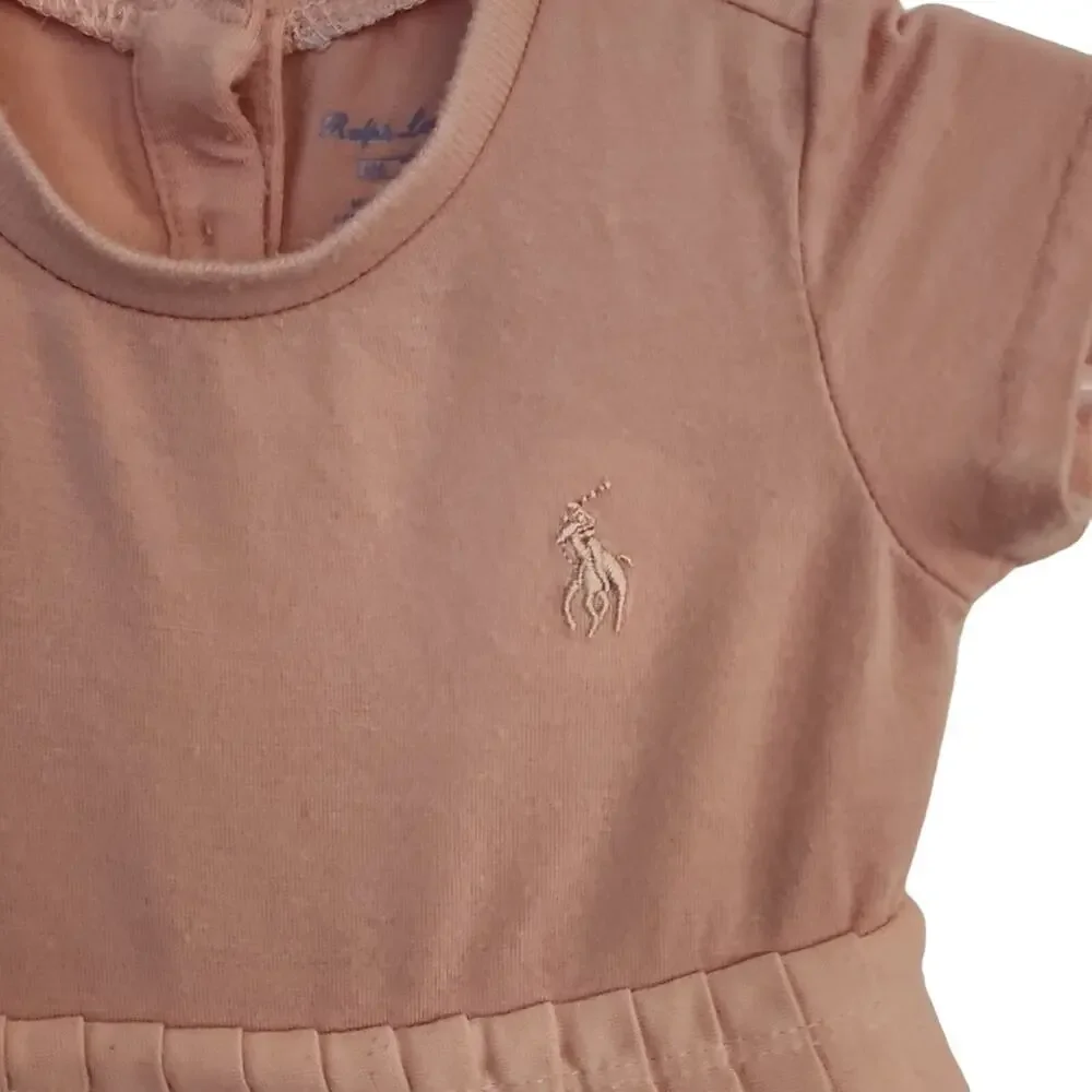 Ralph Lauren Pink Dress with Pleated Skirt